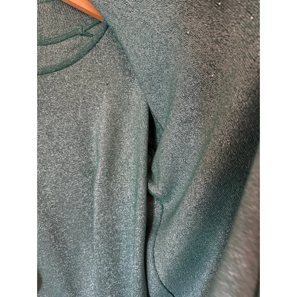 Women's Draper's & Damon's Green Beaded Cardigan M